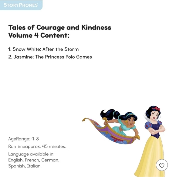Storyphones StoryShield Disney Princess Tales Of Courage And Kindness Volume 4 - Picture 2 of 4